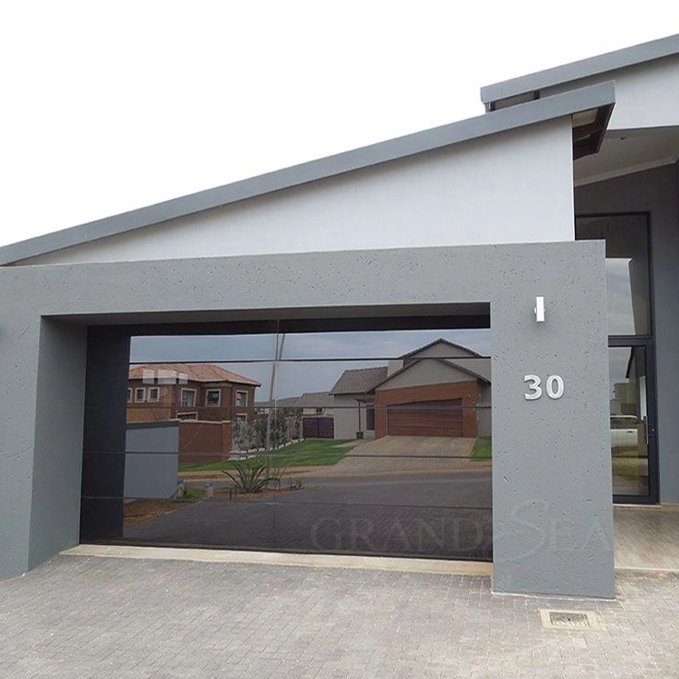 5%off Custom 16X7 Modern Wholesale/Supplier Lift Smart Electric Insulated Sectional Panel Glass Frameless Automatic Aluminum Garage Door