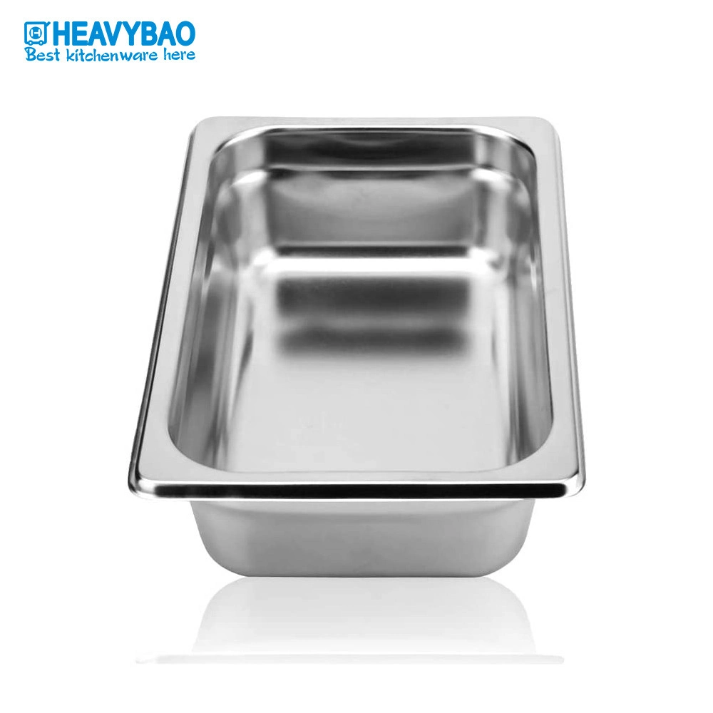 Heavybao Kitchen Stackable and Nestable Design Hotel Stainless Steel Regular Gn Pan