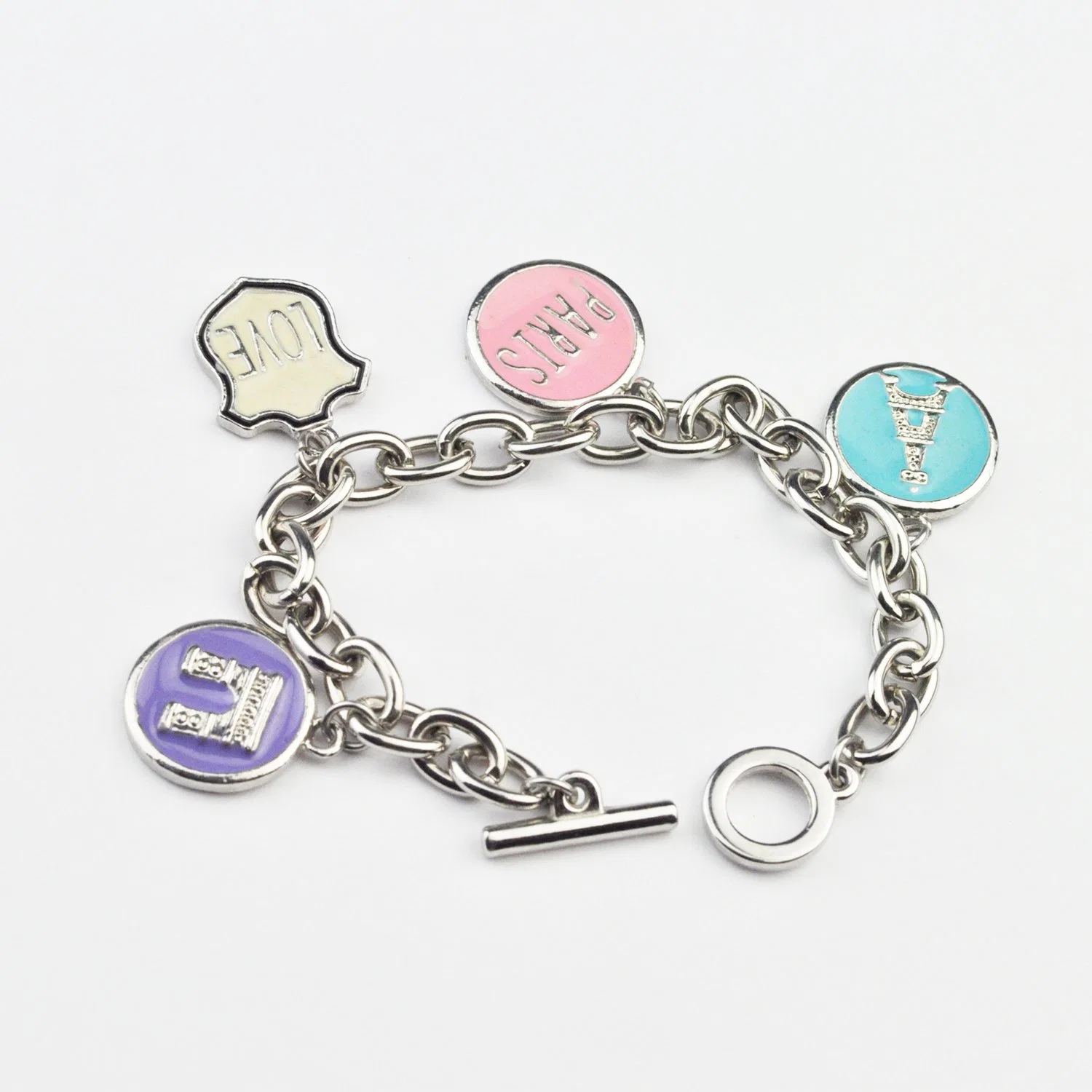 Pulseira de Silicone cheios de cores personalizadas