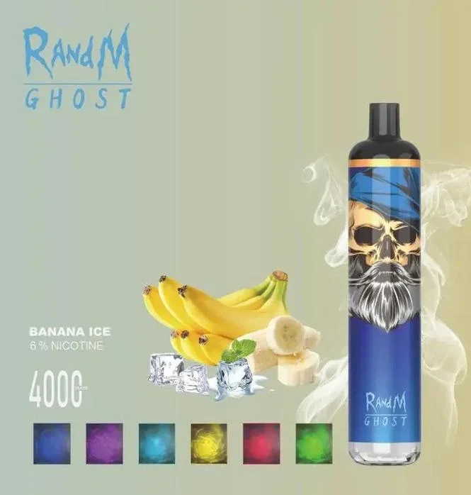 Os mais recentes R&amp;M Randm Ghost 4000 Puffs descartáveis, prontos para envio de fábrica Vape 8 ml cigarro electrónico personalizado Sair fumar