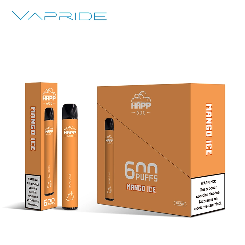 China Wholesale/Supplier Happ 600 Puffs Electronic Cigarette10 sabores desechable Puff