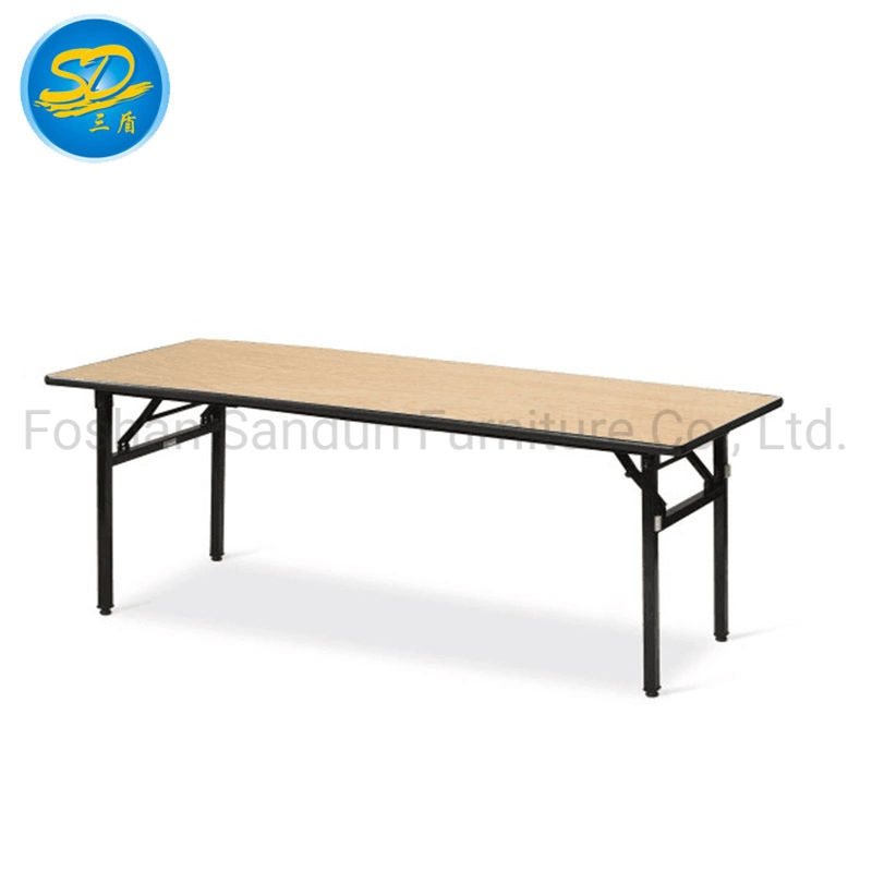 Chinese Factory Wholesale/Supplier for Rectangle Round White PVC Plywood Folding Table