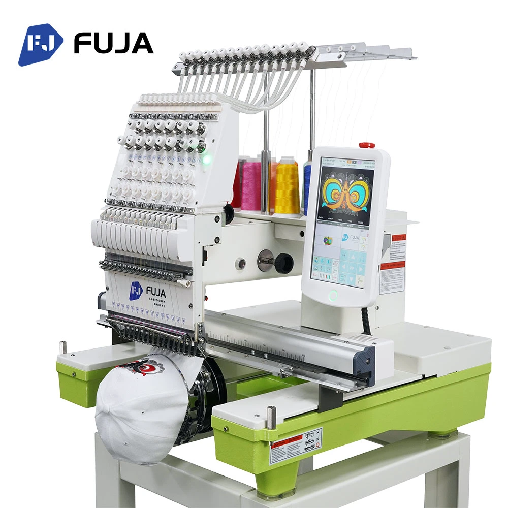 آلة التطريز المحوسبة Fuja Single Head 12 15 الإبر الأوتوماتيكية آلة الخياطة