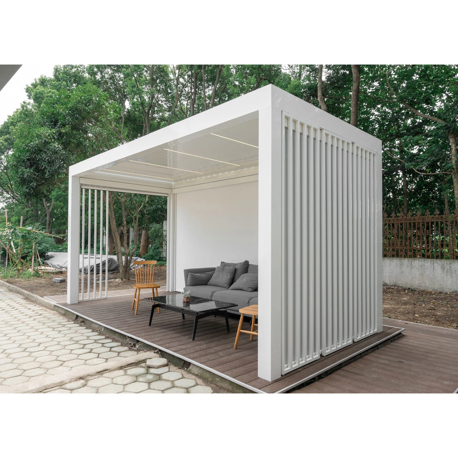 Jardin d'aluminium Sun Rainproof ombrage Pergola Kit de déflecteur de toit