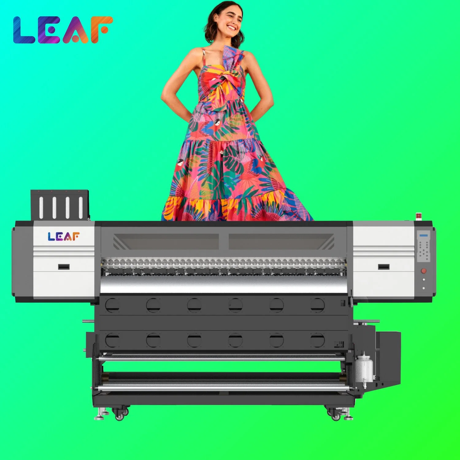 LEAF sublimation transfer Inkjet printer 8 cabezales de impresión para tela Máquina de impresión textil