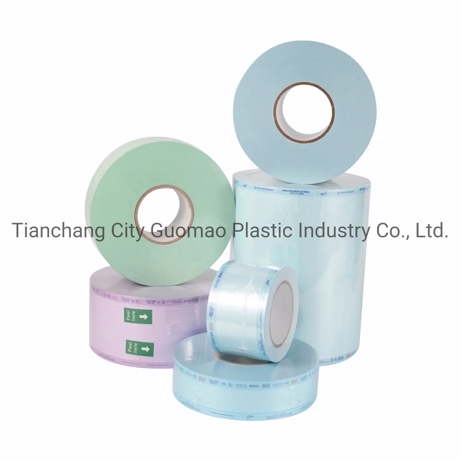 Manufacturer Disposable Medical Heat Sealing Sterilization Packaging Flat Reel