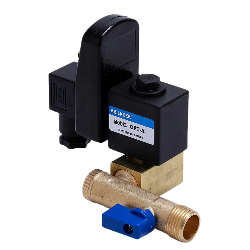 Electrical Automatic Drain Valve Opt G1/4 Water Drain Brass Control Drain Valve with Timer