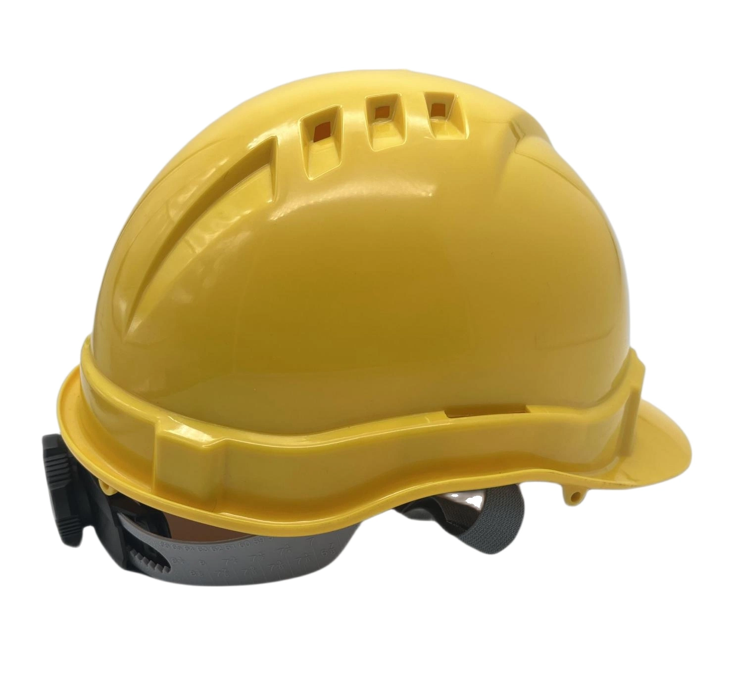 ABS/HDPE Shell Safety Helmet 6 Points Webbing Lining Ratchet Adjustment