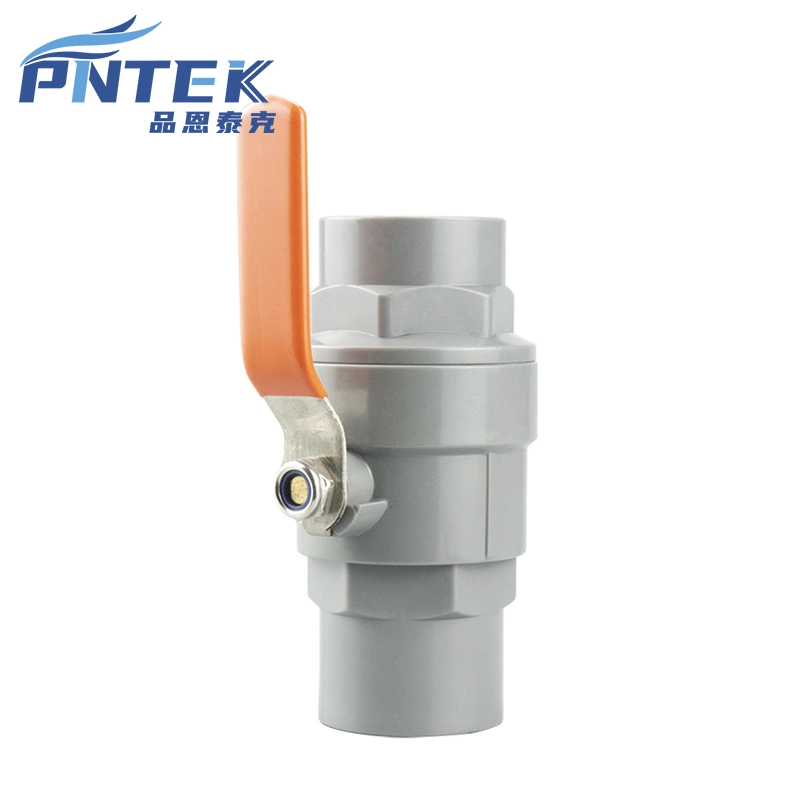 Pntek Pipe Fittings Best Price Plastic PVC Two Pieces Ball Valve Ball