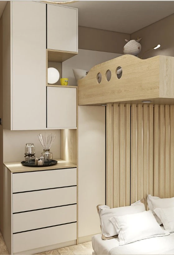 Wardrobe Bed Integrated Children's Room Design House Custom Tatami Custom Bedroom Desk