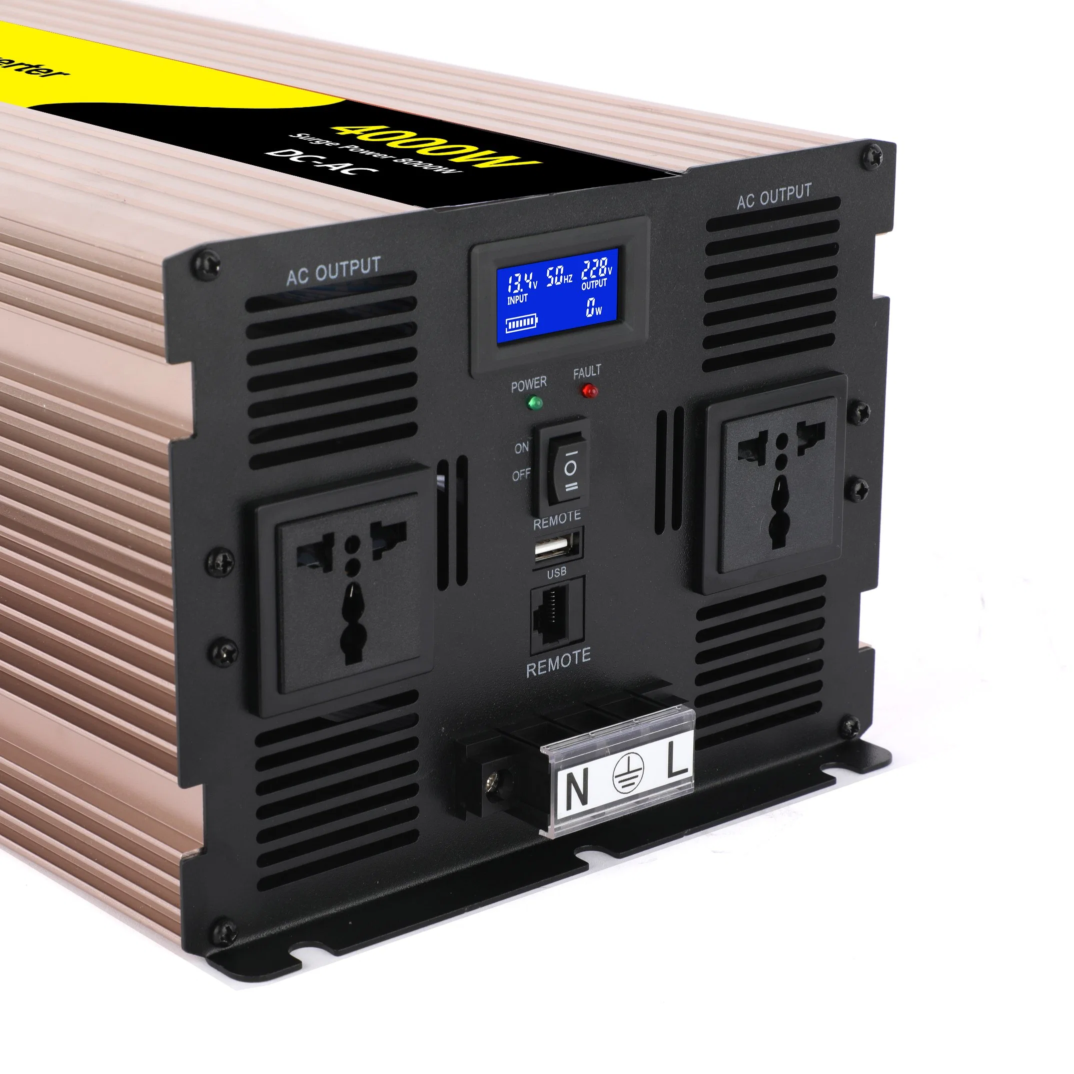 4000W/4kw 4000 Watt 12V/24V/48V DC to AC 110V/120V/220V/230V Pure Sine Wave Solar Power Inverter