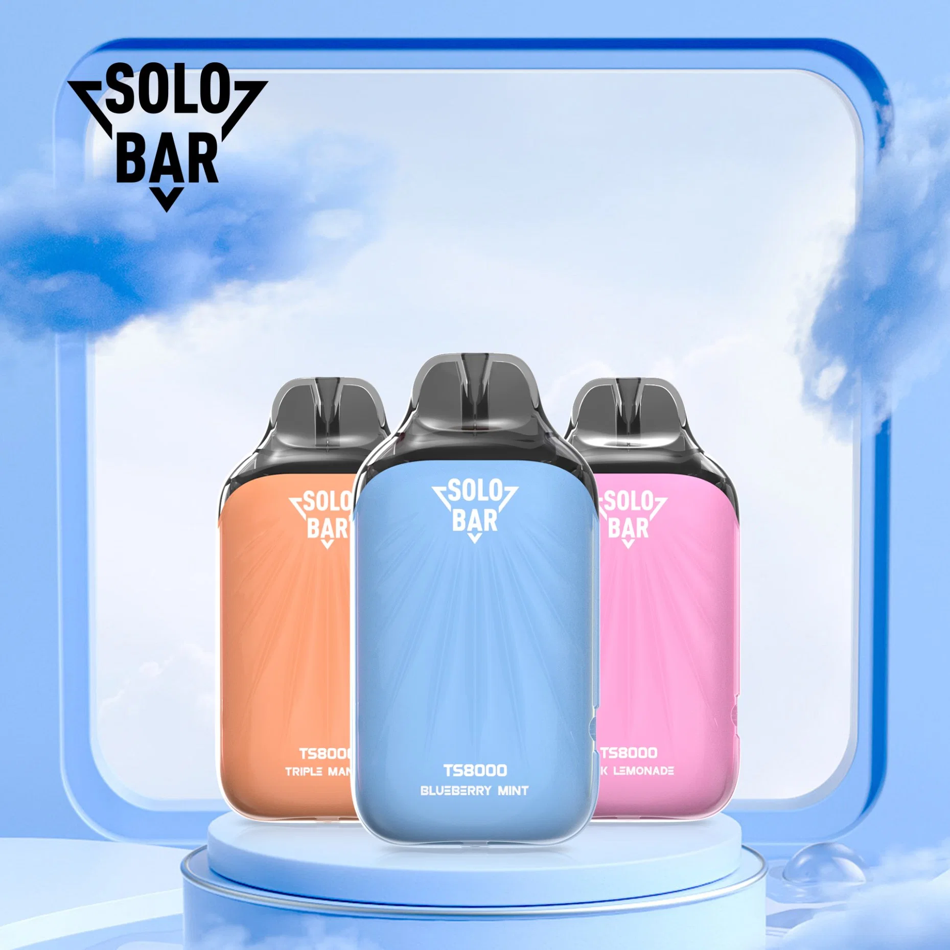 Vapeman Solobar Ts8000 with Type-C Charge Port 8000puffs Disposable/Chargeable Pod 20mg Vape Kit