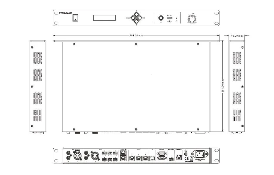 DSP Conference Processor for Array Mic with Built-in Multi-Way Internal Communication Function