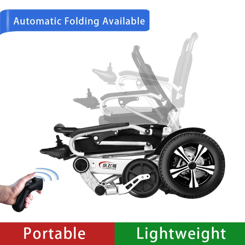 Aluminum Alloy Lightweight Portable Power Reclining Adjustable Folding Electric Intelligent Wheelchair