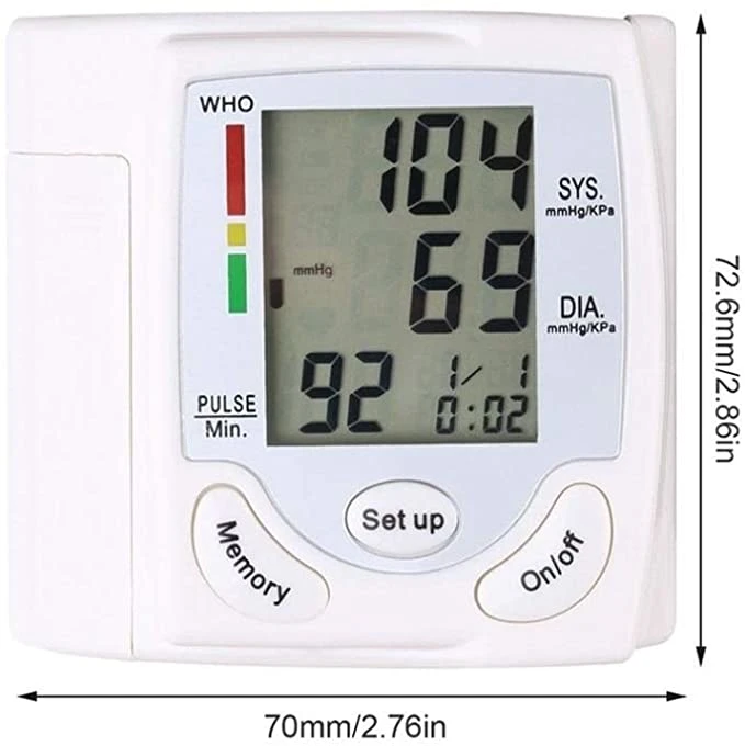 Manguito Monitor de presión arterial BP automático inteligente Idioma indicador Alar Es adecuado para el tratamiento médico en el hogar de la sangre de personas de mediana edad Medidor de presión