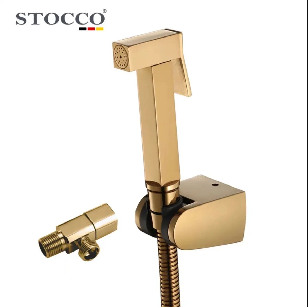 Chrome Toilet Shattaf Spray Bathroom Rose Golden Shattaf Toilet Bidet Matte Golden Shattaf Set with PVC Hose