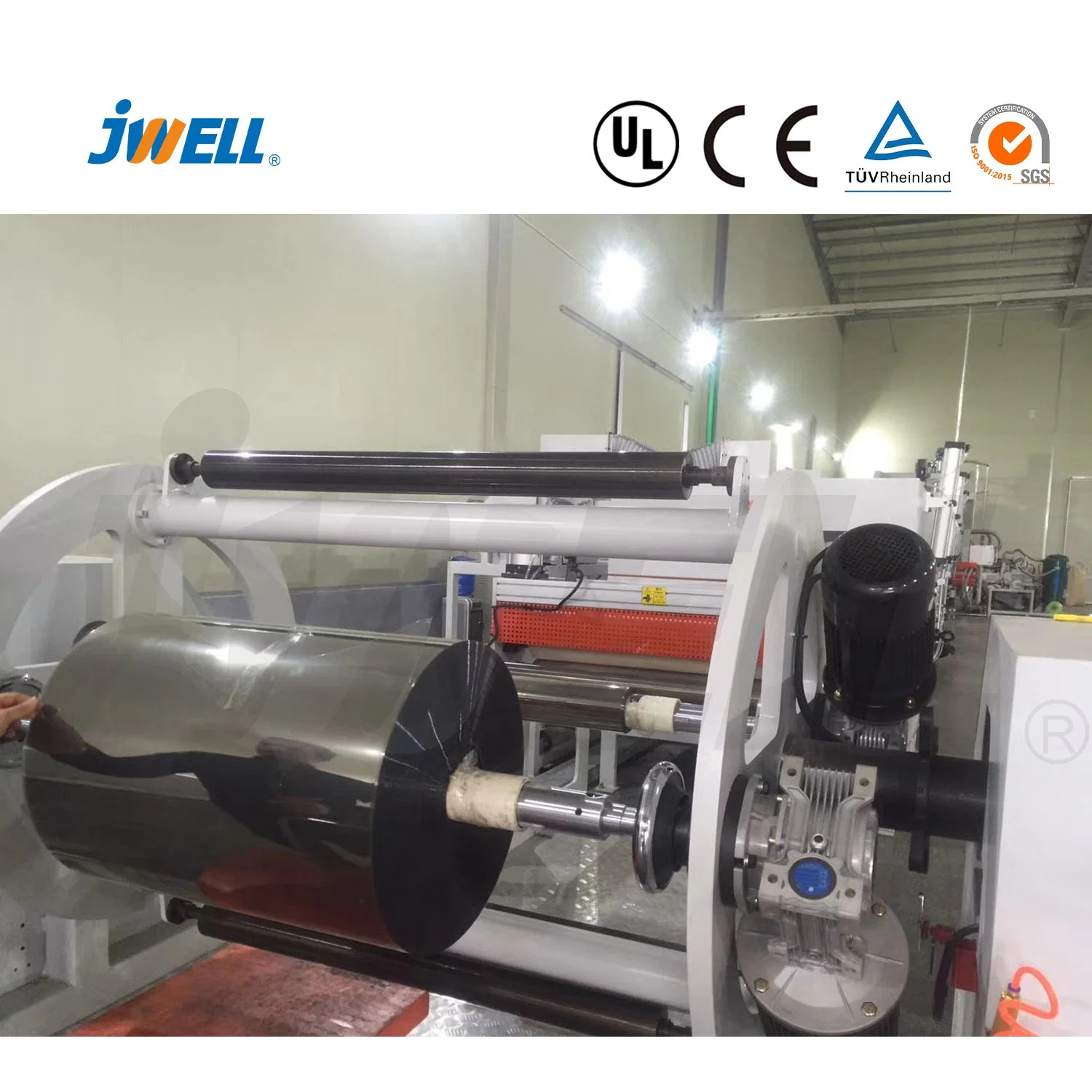 Jwell Plastic Twin/Single Screw Vented Cosmetics Packaging/Door Board/Flooring/Furniture/PETG Decorative Film/Plate/Sheet Thermoforming Machine/ Extrusion Line