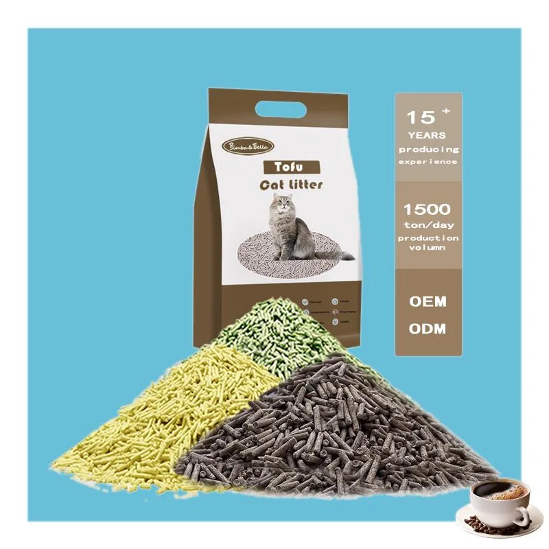 Natural Material Flushable Pet Cat Litter Plant Corn Charcoal Tofu Cat Litter