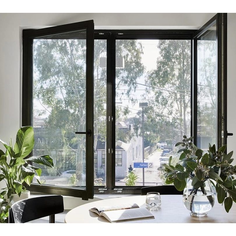 Aluminum Alloy Frame Material Swing Windows Residential Apartments Soundproof Glass Windows