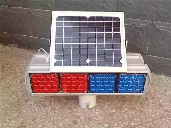 Energía Solar de luz LED azul rojo de Alerta de peligro del tráfico de alto brillo de la luz de la construcción de Flash