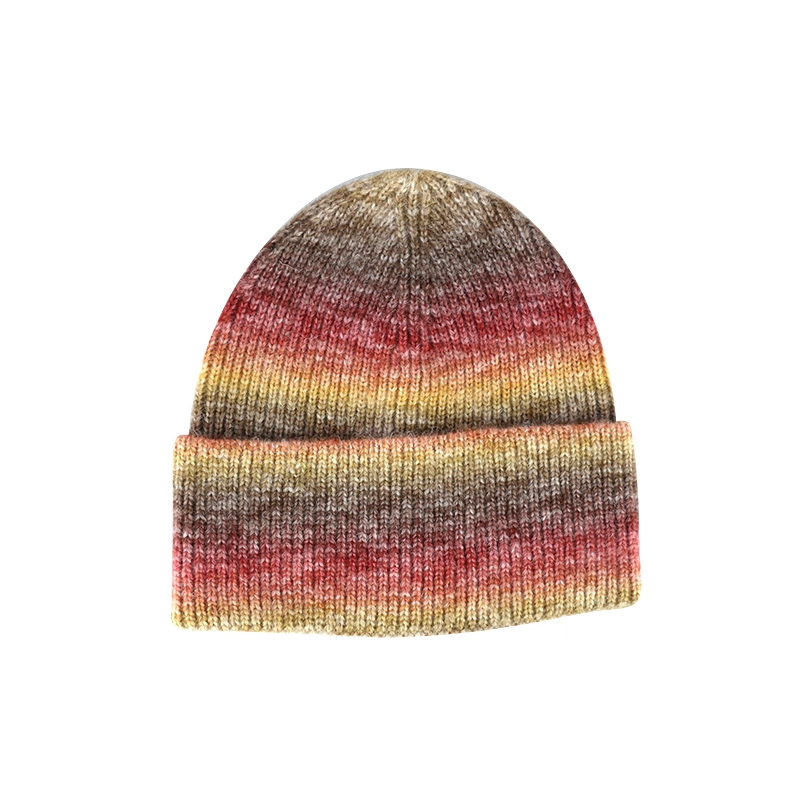 Gorro de punto de invierno personalizado Gorra moda Tie Dye Unisex Beanie