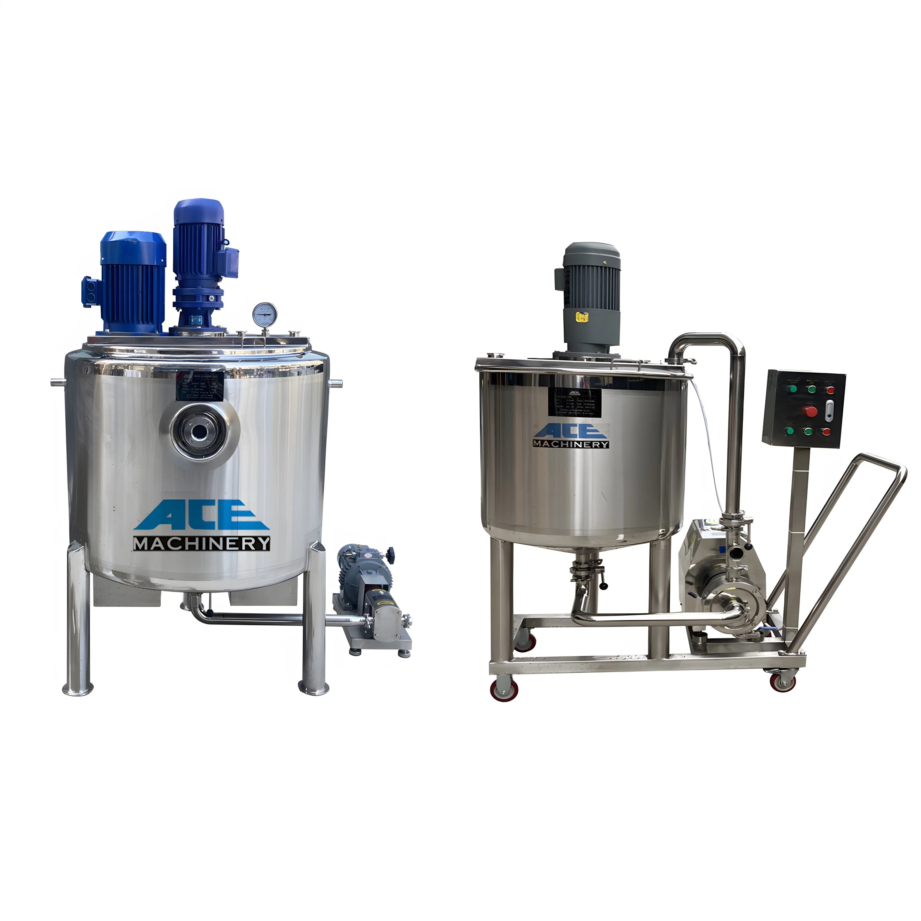 Top 250-10000 Gallon Paint Blend Mixing Tank with Agitator Chemical Mixing Machine Food Grade Liquid Soap Making Machine