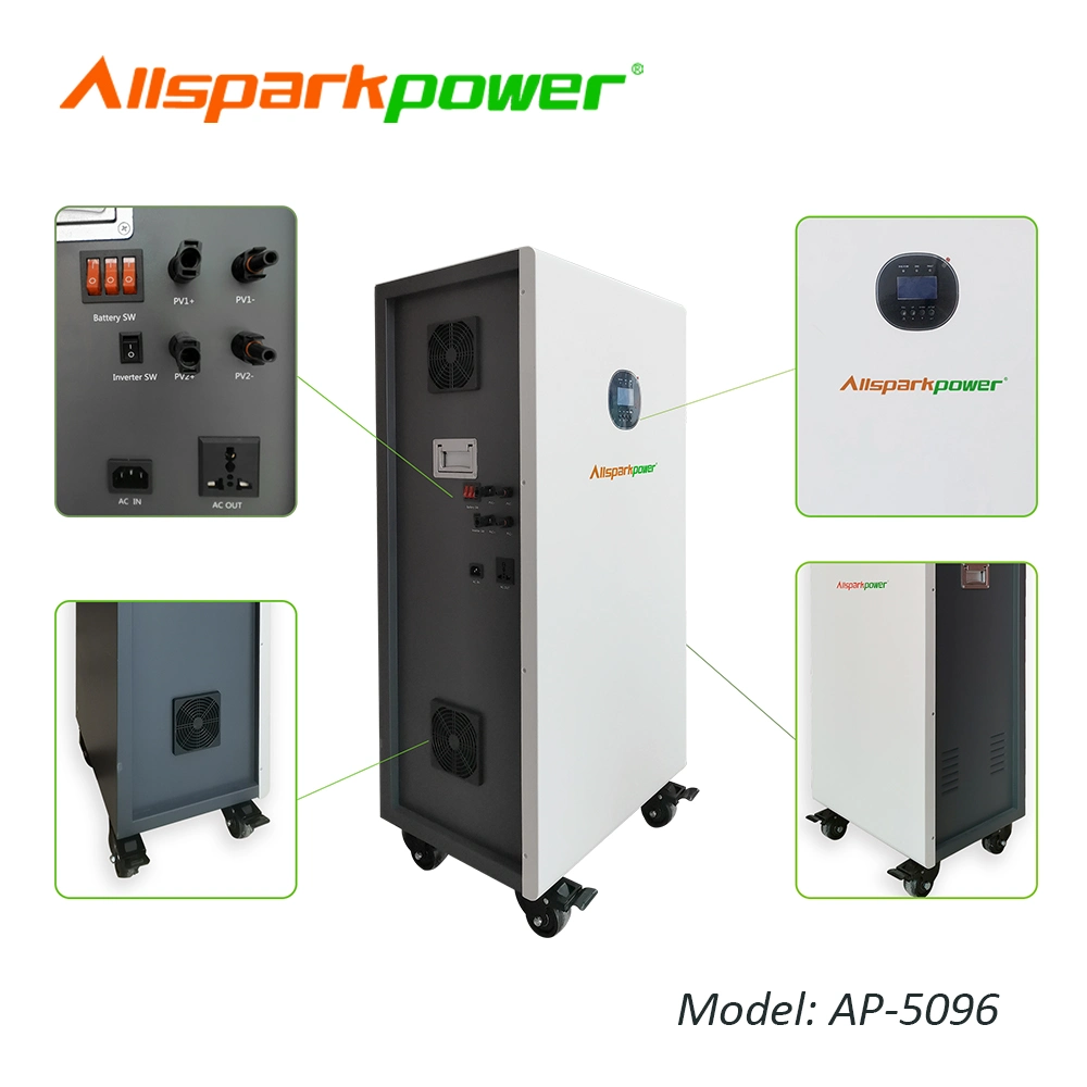 Allsparkpower AP-5096 5kw 9,6kwh Precio barato Energía Solar de Alta calidad Sistema para fuente de alimentación de almacenamiento doméstico