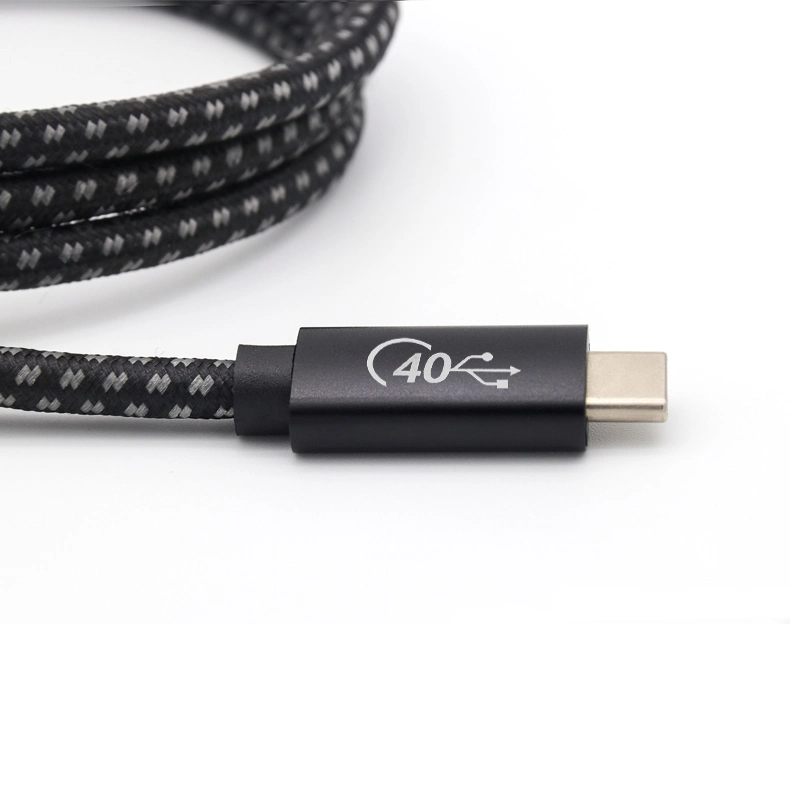 كبل USB 4.0 الخاص بالمبيعات من المصنع لنقل البيانات من النوع C كابل ناقل الحركة عالي السرعة للشحن السريع