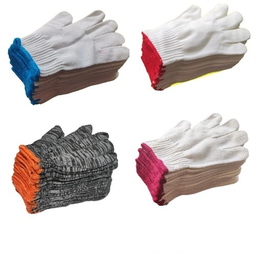 Cotton Polyester String Knit Shell Safety Protection Work Gloves for Mechanic Warehouse Construction