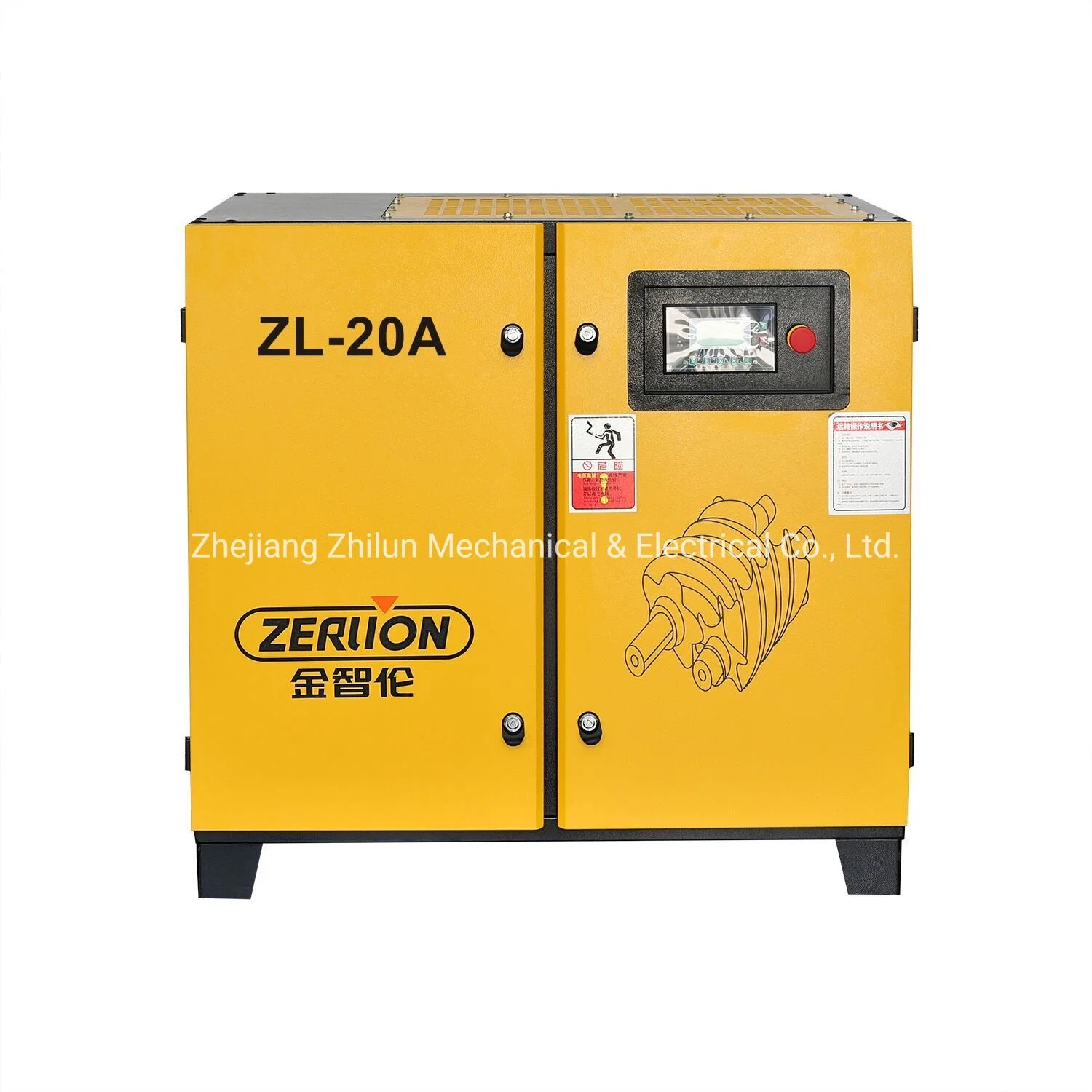 15kw 20HP de alta eficiencia Zerlion tornillo pequeño compresor de aire