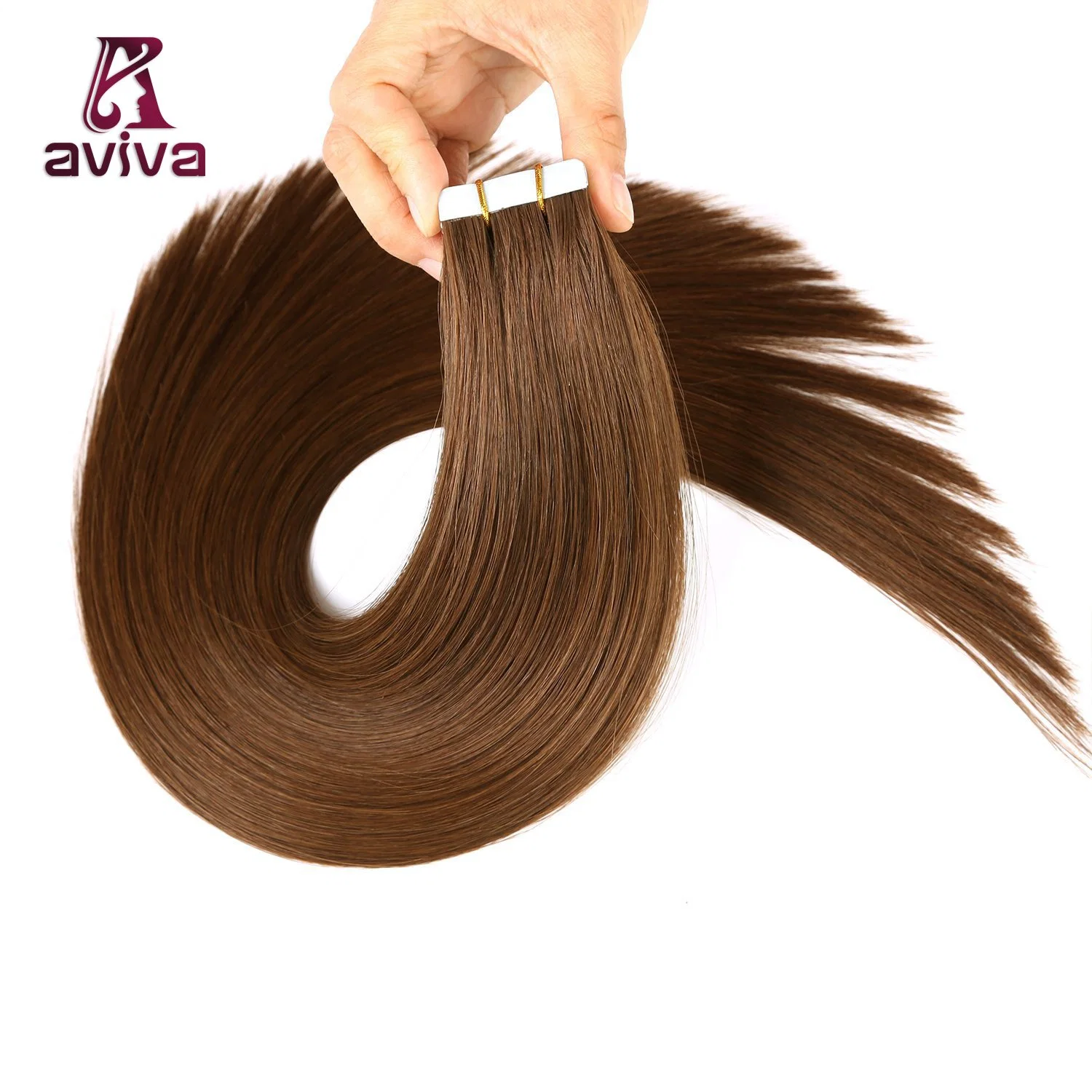 Aviva el 100% virgen Remy la cinta en la extensión de cabello humano.