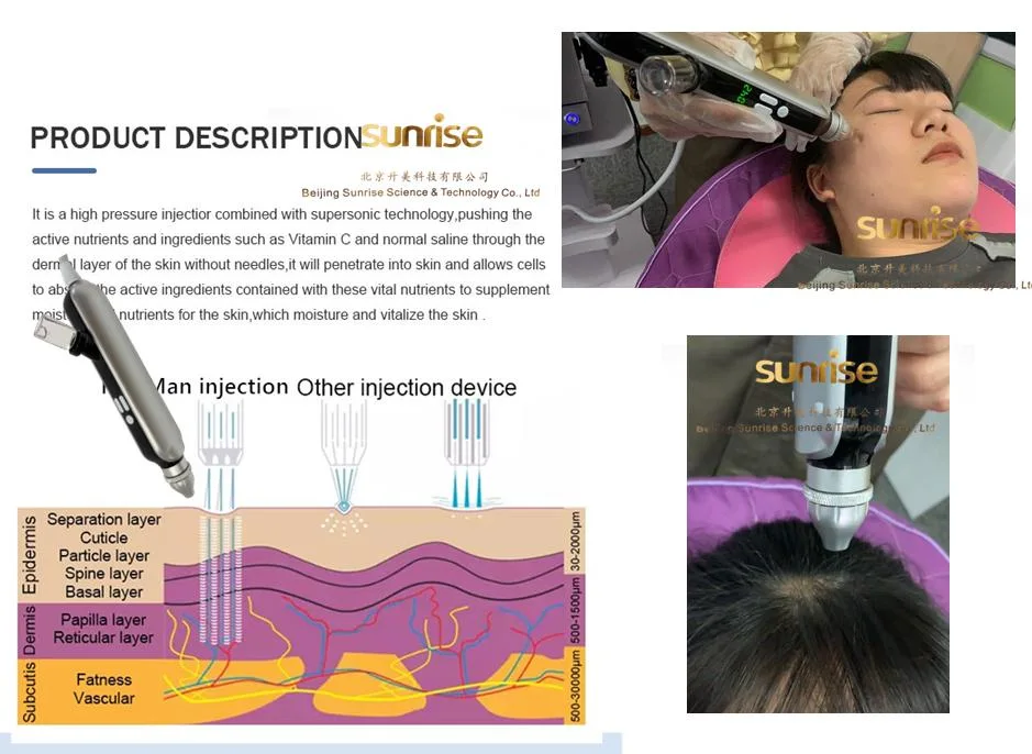 Nueva pistola de Mesoterapia Cristal Lipo pistola de inyección de Meso aguja libre Pistola de mesoelevación de plasma inyector de alta presión de aguja Ninguno