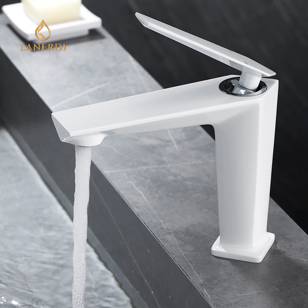 Kaiping Sanitary Ware Lavatory Vanity Wash Handle Zinc Basin Single Hole Mixer Water Tap Bathroom Faucet