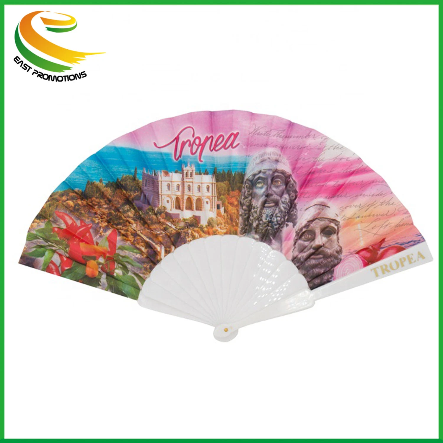 New Customized Handheld Fabric Folding Fans for Promotion