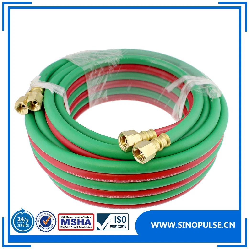 American Market Popular Twin Oxygen & Acetylene Gas Cutting Hose 1/4&prime; &prime; with American Fittings