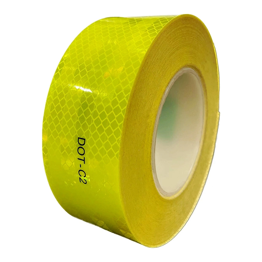 High-Vis Waterproof Outdoor Fluorescent Yellow DOT-C2 Truck Trailer Reflective Conspicuity Tape