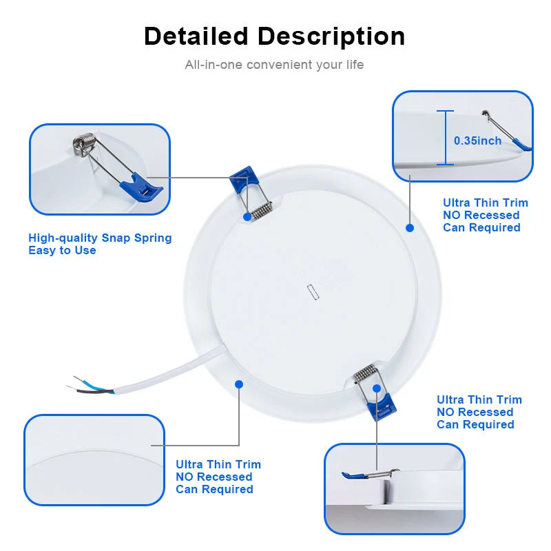 Modern Surface Mounted Round Square Flat Ultra-Thin LED Ceiling Light