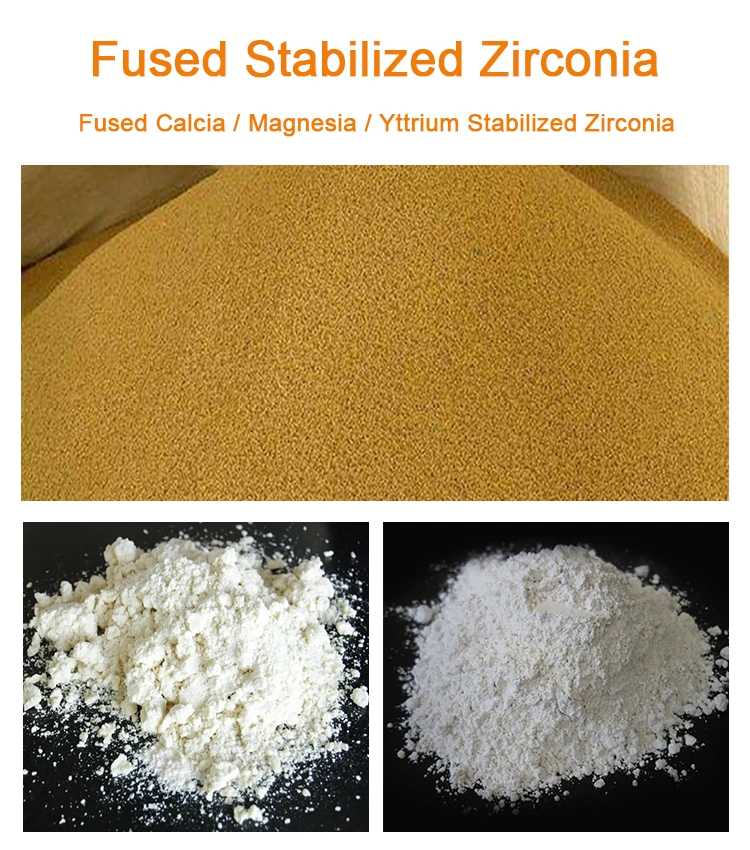 98% Fused Calcia Calcium Stabilized Zirconia Zirconium Oxide Powder for Zirconia Ceramics