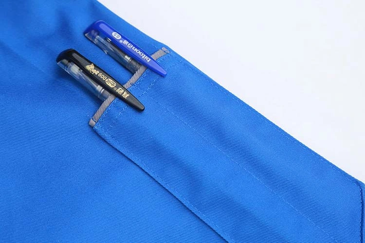 Factory Made Custom Wholesale/Supplier Unisex Black and Blue Work Uniform Labor Clothing