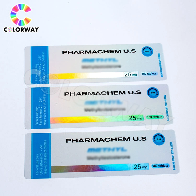 Waterproof Custom 10ml Coated Paper Vial Label