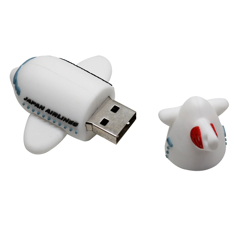 USB Stick Cartoon طائرة هدية ترويجية PVC مخصص الشكل USB USB لمحرك أقراص فلاش