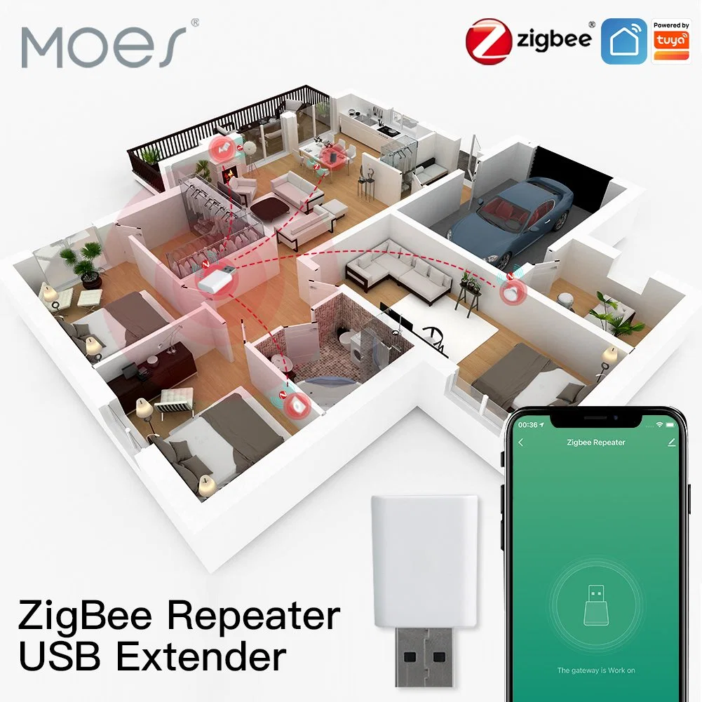 Wireless Sinal Zigbee Extensor Ranger rede USB Amplificador Repetidor 10dB 2.4-2.483gz Tuya Controle remoto sem fio Home