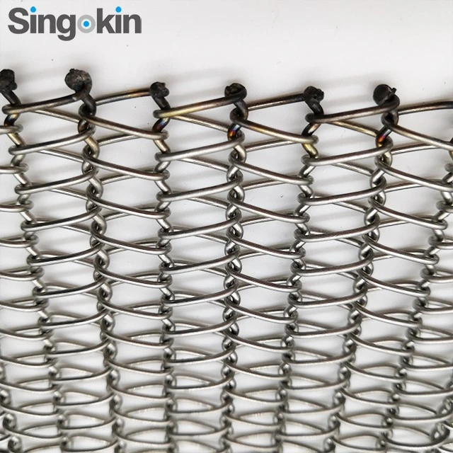 Hot Selling Heat Resistant SS 304 Metal Chain Link Conveyor Belt for Food