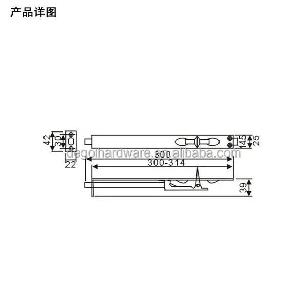 Barrel Bolt Door Lock Stainless Steel Window Safety Keyhole Heavy Door Chain