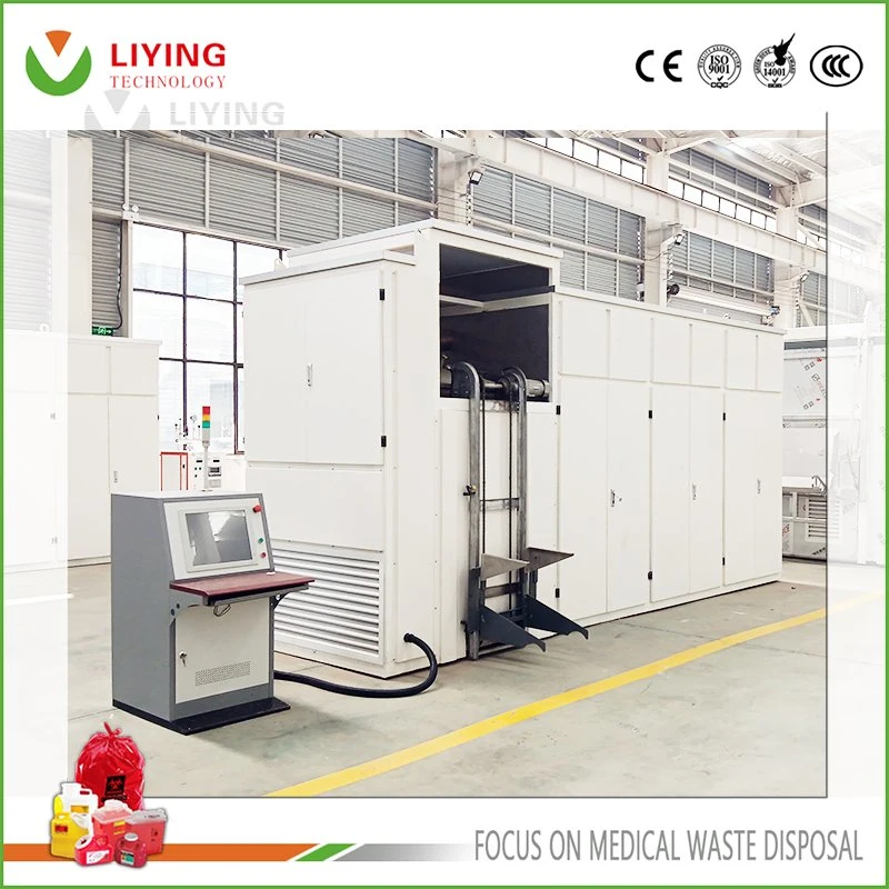 Community Hospital Medical Waste Microwave Disinfection System Centralized Disposal Treatment Equipment