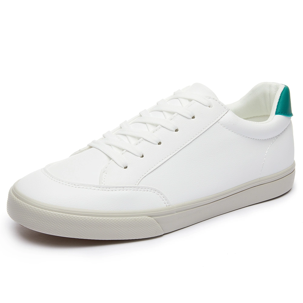 White PU Vulcanized White Casual Shoes