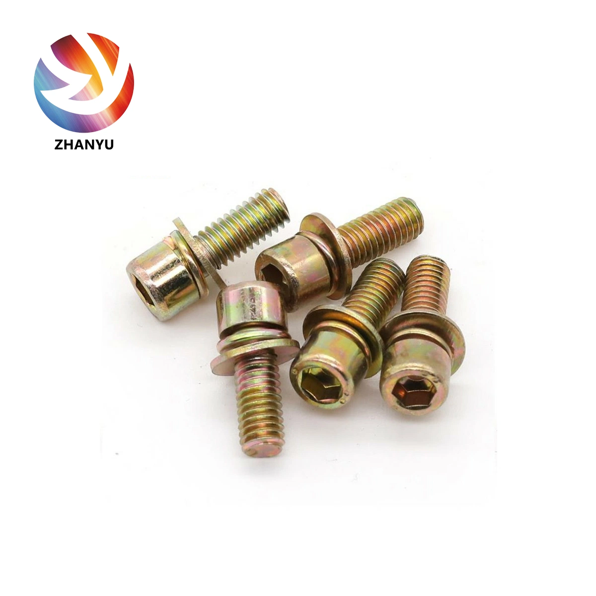 M8 Socket Head Allen Bolt Caron Steel Yellow Zinc Plated Bolt