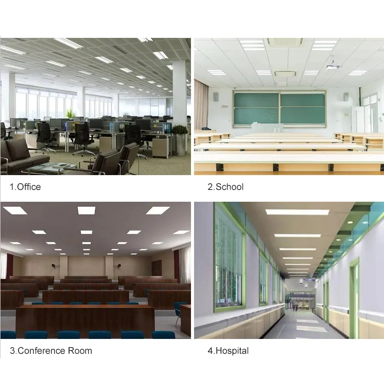 New Hot Sale LED Indoor Office Commercial Light 24W 36wt 42W 50wt 2X2 2X4 1X4 Recessed Flat Panel Light Troffer Light