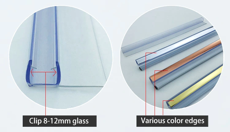 8mm Glass Door and Window Bathroom Strip Bar Water Retaining PVC Seal