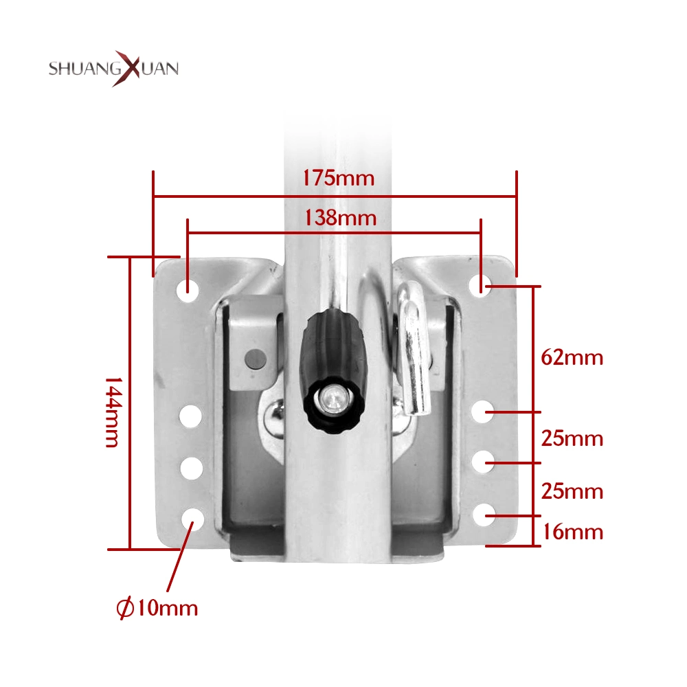 Cric de remorque pivotant rond à empattement plein de 6 po avec Capacité à boulonner 540kg bateau à roues Jockey noir ou zinc Surface